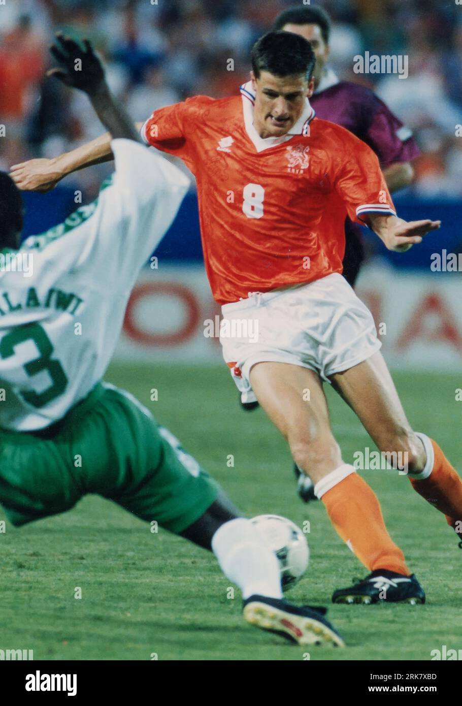 Wim Jonk, Paesi Bassi, nella Coppa del mondo 1994 contro l'Arabia Saudita Foto Stock