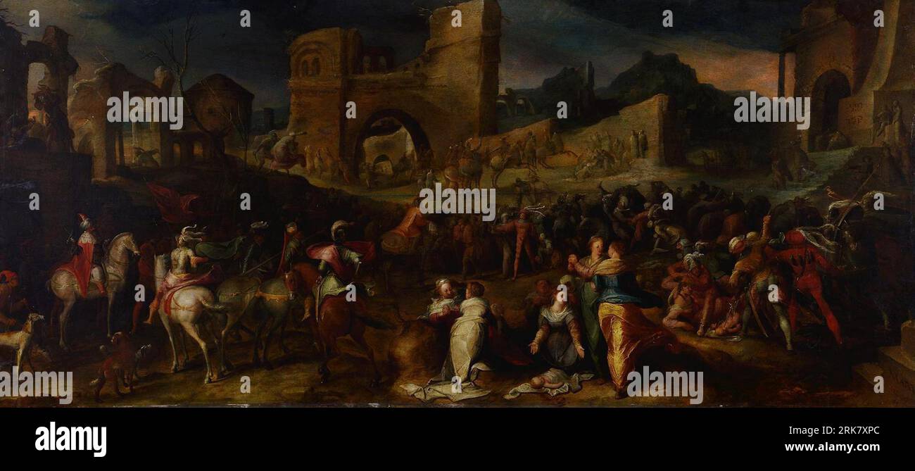Il massacro degli innocenti 1600 di Karel van Mander il Vecchio Foto Stock
