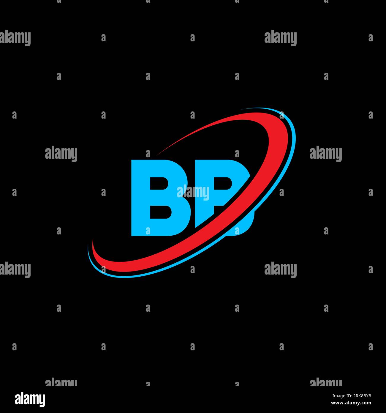 Logo BB B B lettera. Logo rosso e blu con lettera iniziale BB collegato al cerchio in maiuscolo. Logo BB, design B B. bb, b b Illustrazione Vettoriale
