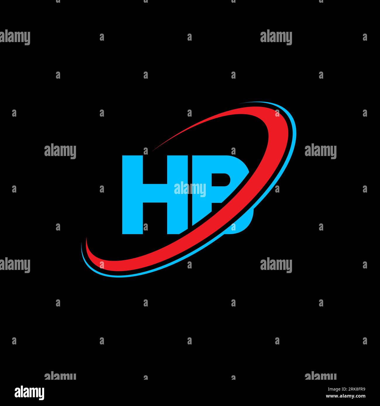 Logo HB H B Letter. Lettera iniziale HB Linked Circle logo monogramma maiuscolo rosso e blu. Logo HB, design H B. hb, h b Illustrazione Vettoriale