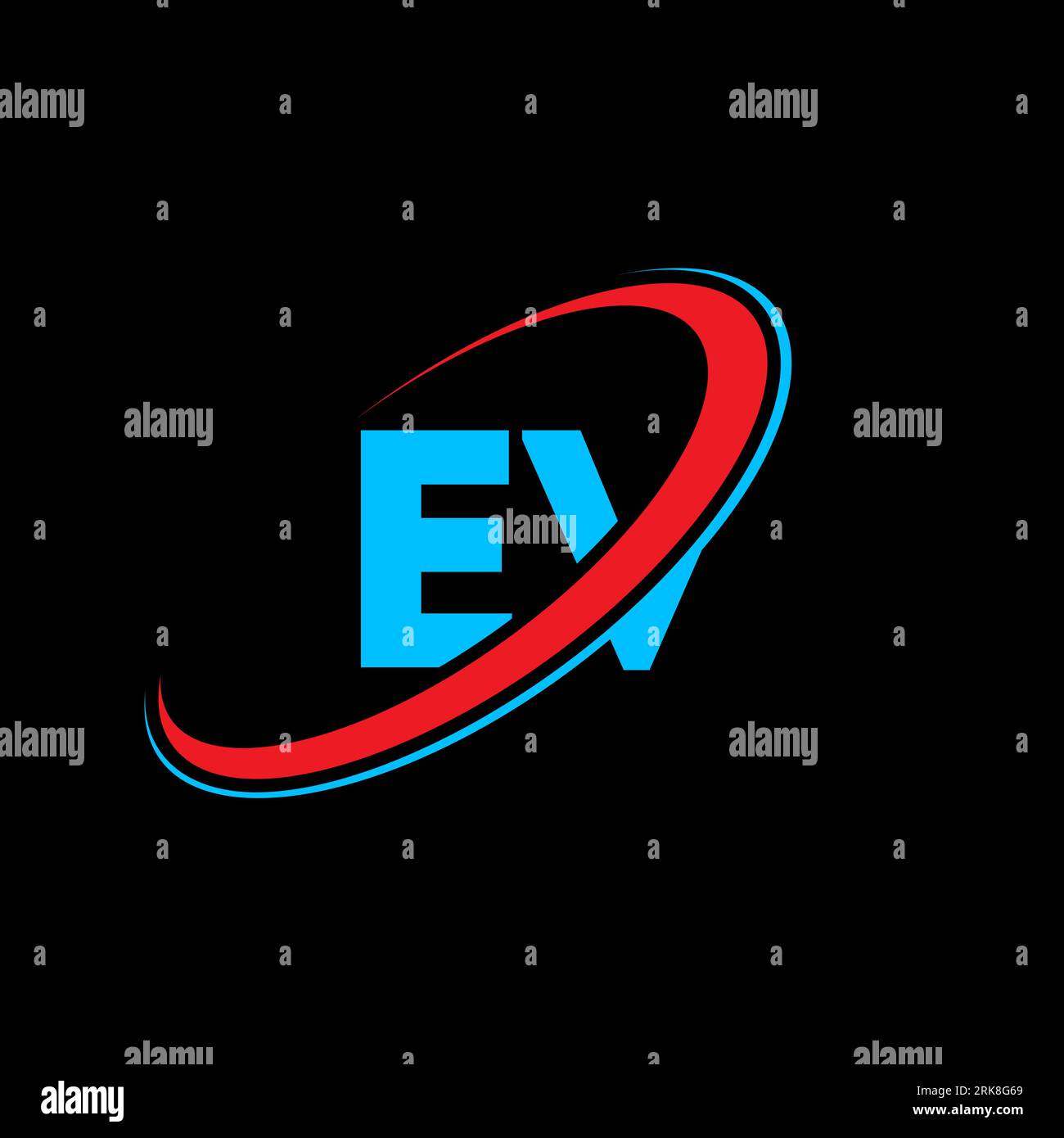 Logo YIN Y N Letter. Lettera iniziale YN cerchio collegato monogramma maiuscolo rosso e blu. Logo YIN, design Y N. yn, y n Illustrazione Vettoriale