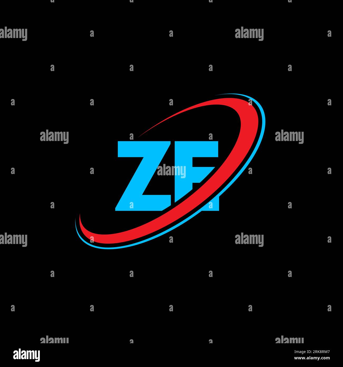 Logo ZE Z e Letter. Lettera iniziale ZE, cerchio collegato, monogramma maiuscolo, rosso e blu. Logo ZE, design Z E. ze, z e Illustrazione Vettoriale