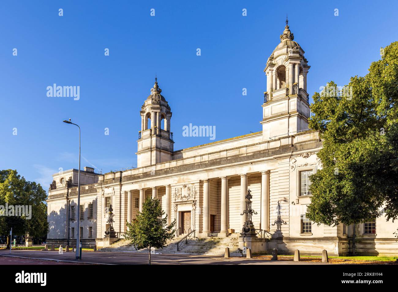 Cardiff Crown Court, ingresso principale est, Cardiff, galles Foto Stock