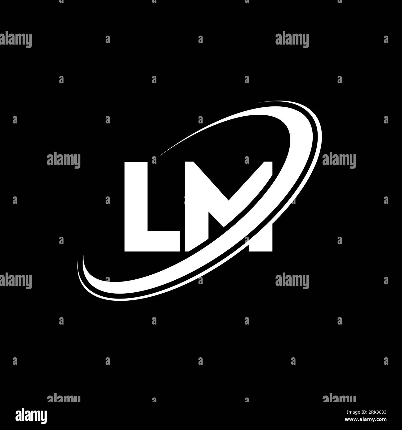 Design del logo LM L M Letter. Lettera iniziale LM Linked Circle logo monogramma maiuscolo rosso e blu. Logo LM, design L M. lm, l m Illustrazione Vettoriale