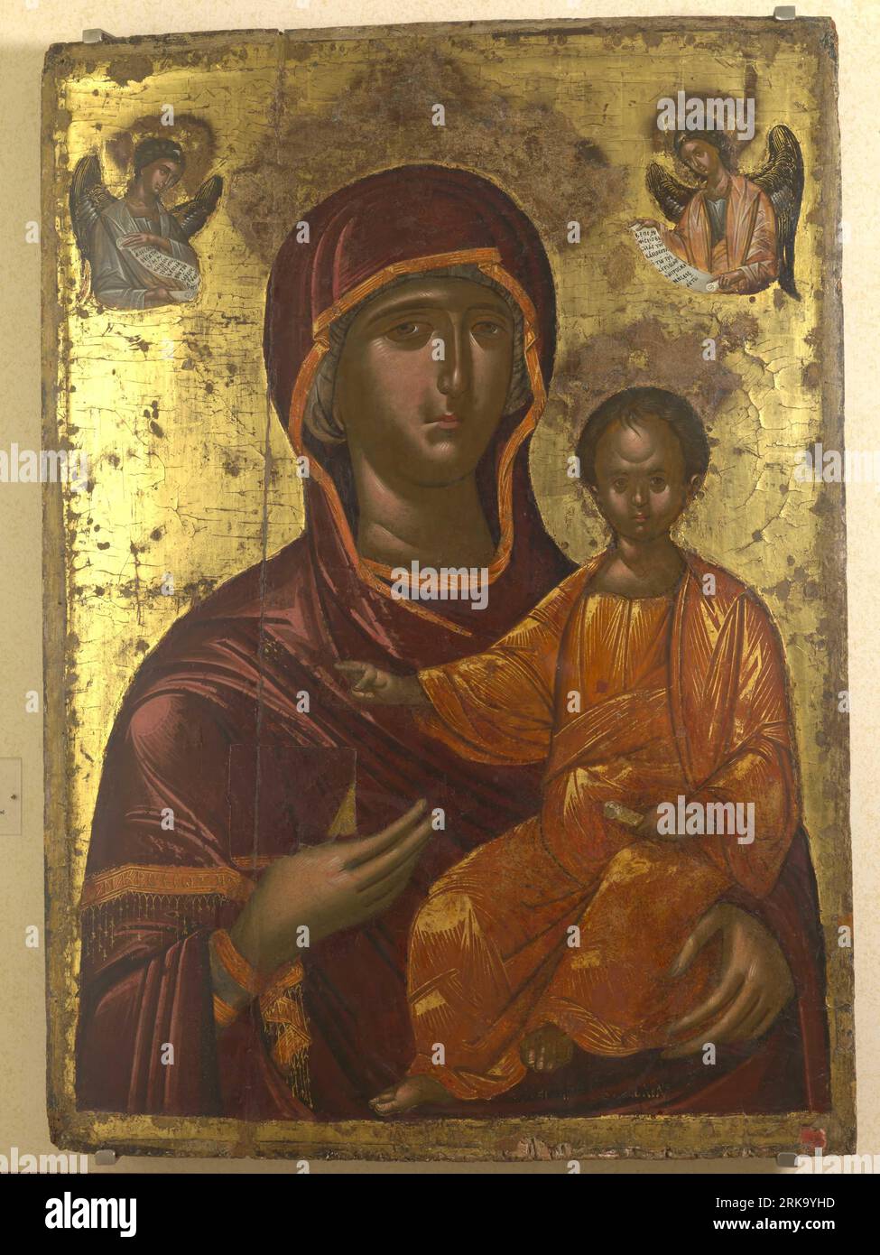 Vergine e bambino (Damaskinos) fine XVI secolo di Michael Damaskinos Foto Stock