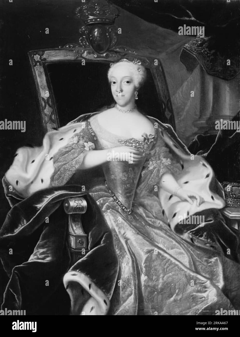 Prinsesse Charlotte Amalie, Datter di Frederik IV tra il 1704 e il 1765 di Johann Salomon Wahl Foto Stock