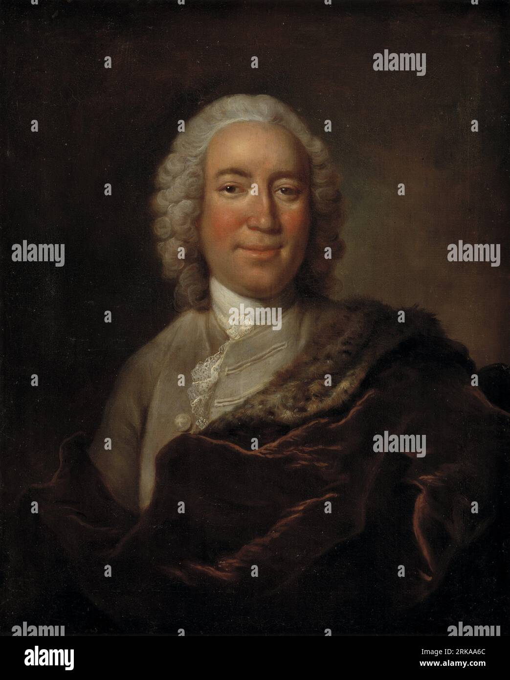 Gerhard Morell, Custode del Kunstkammer reale danese dal 1704 al 1765 da Johann Salomon Wahl Foto Stock