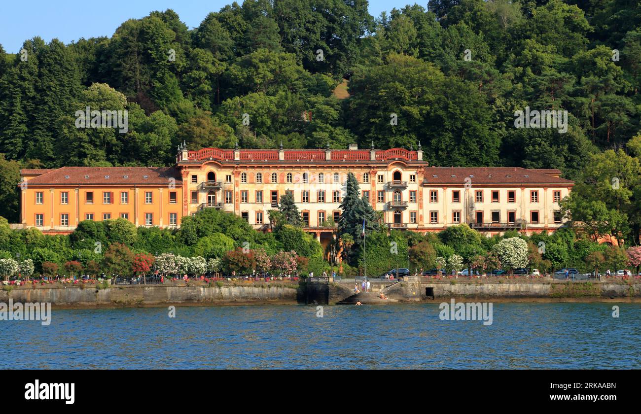 Hotel grande Bretagne abbandonato, Lago di Como (Lago di Como), Italia Foto Stock