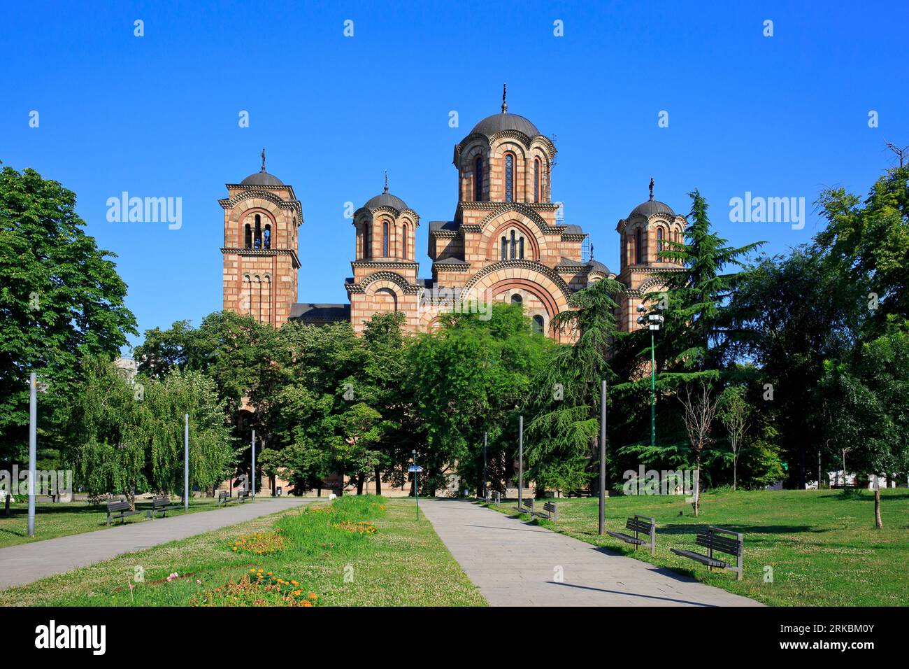 Chiesa ortodossa serba di San Marco (1940) a Belgrado, Serbia Foto Stock