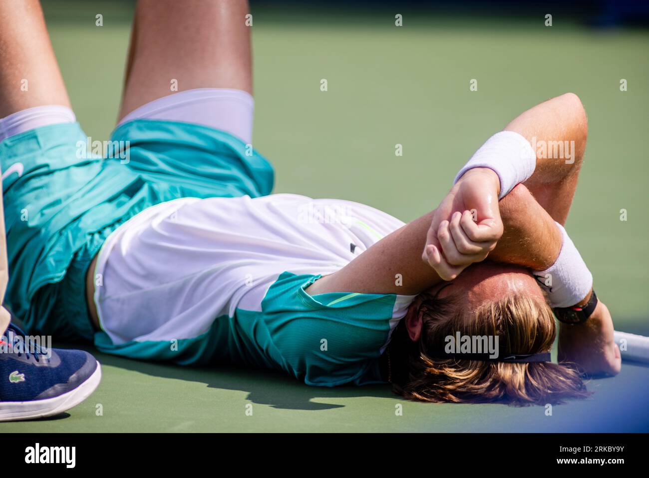 24 agosto 2023: I quarti di finale del Winston-Salem Open 2023 al Wake Forest Tennis Complex di Wnston-Salem, NC. (Scott Kinser/CSM) (immagine di credito: © Scott Kinser/Cal Sport Media) Foto Stock