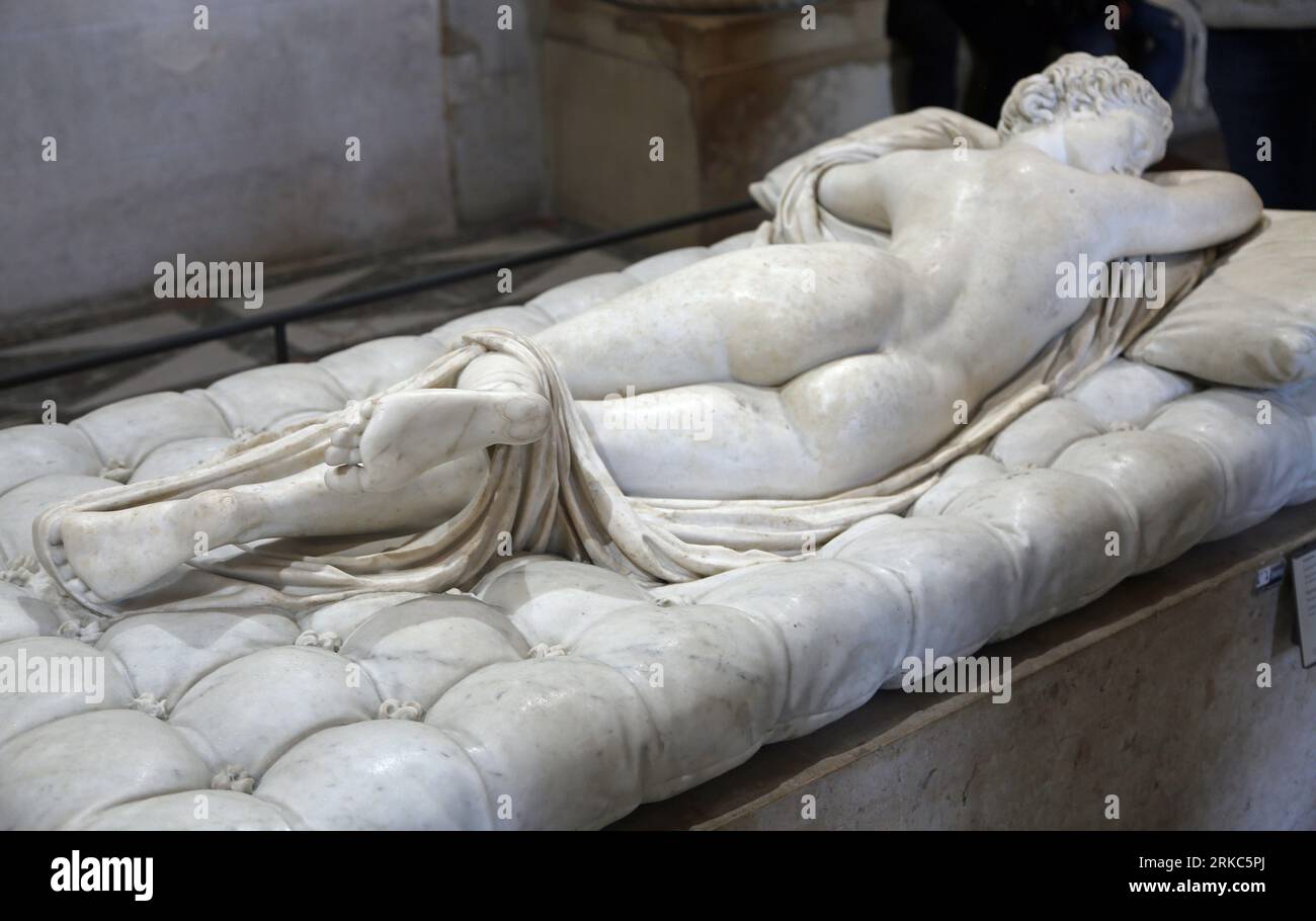 Sleeping Hermaphroditus - Museo del Louvre, Parigi Foto Stock