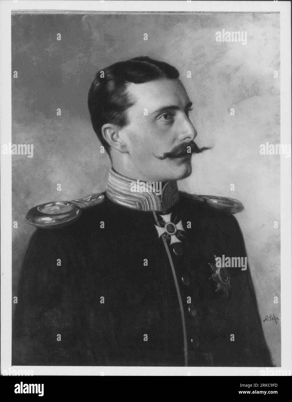 Principe Enrico di Battenberg (1858-96) 1885 di Carl Rudolph Sohn Foto Stock