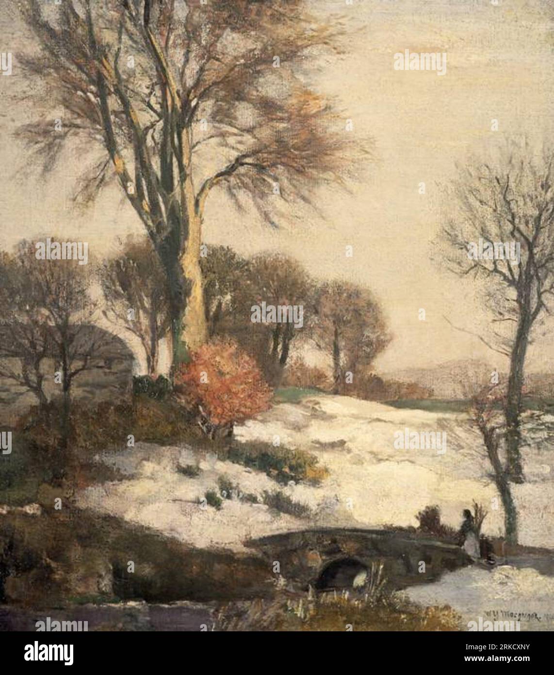 Paesaggio invernale 1908 di William York MacGregor Foto Stock
