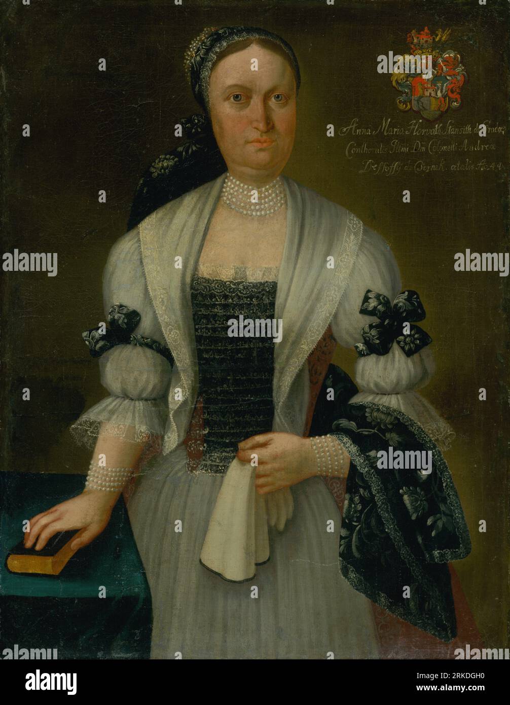 Anna Maria Desséwffy nata Horvath-Stančič 44 anni 1745 di Ján Gottlieb Kramer Foto Stock