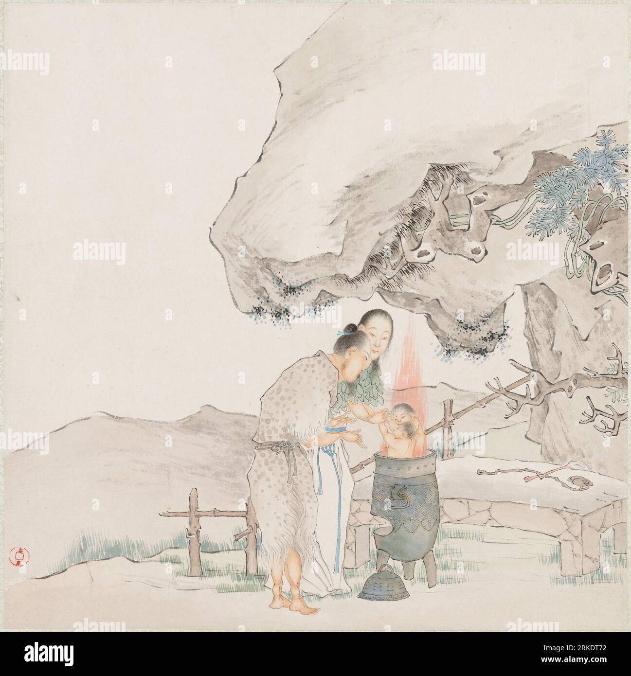 Album Leaf del 1875 di Qian Hui'an Foto Stock