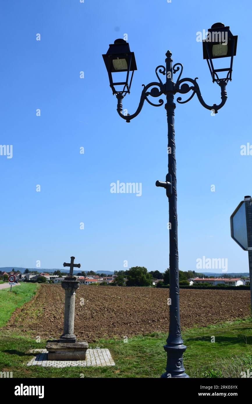 Lampione stradale vintage in Francia Foto Stock