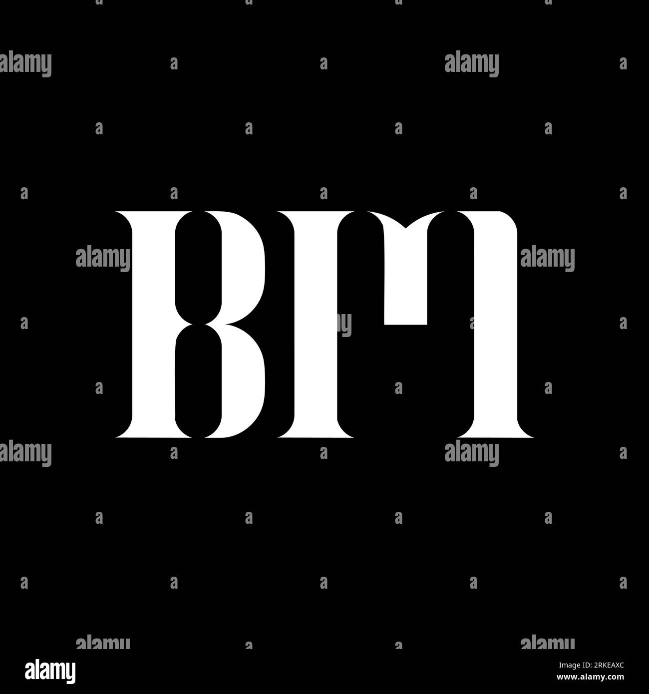 Logo BM B M Letter. Lettera iniziale BM monogramma maiuscolo logo bianco. Logo BM, design B M. BM, B M Illustrazione Vettoriale