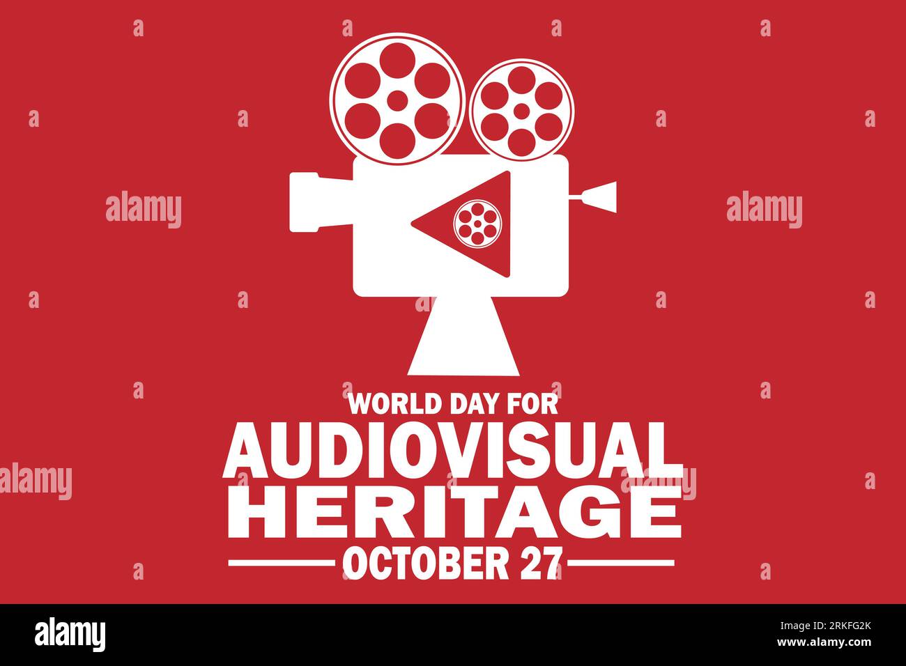 Giornata mondiale dell'audiovisivo - illustrazione vettoriale. Ottobre 27. Adatto per biglietti d'auguri, poster e striscioni Illustrazione Vettoriale
