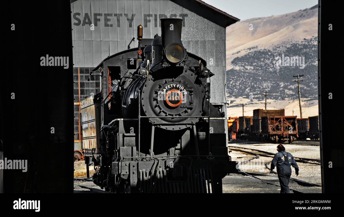 Il Nevada Northern Railway Museum di Ely, Nevada. Foto Stock