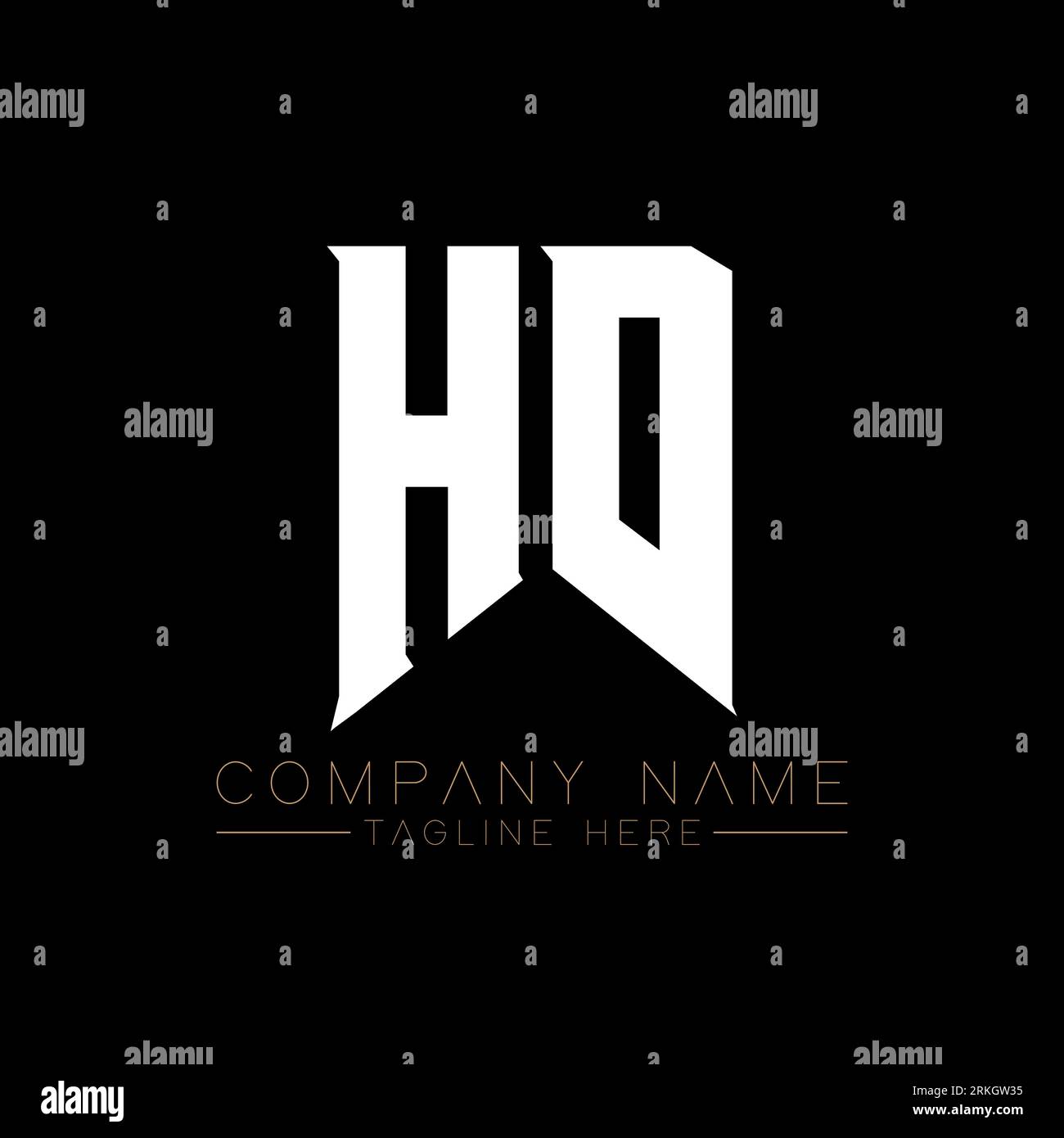 Logo HD Letter. Lettere iniziali icona del logo dei videogame HD per le aziende tecnologiche. Modello di design con logo minimal HD Tech Letter. HD Letter design V Illustrazione Vettoriale
