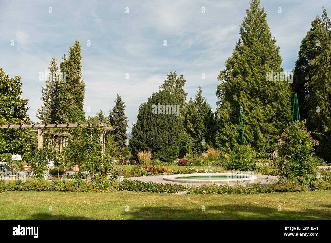 Mainau, Germania, 20 luglio 2023 bellissime piantagioni in un giardino botanico Foto Stock