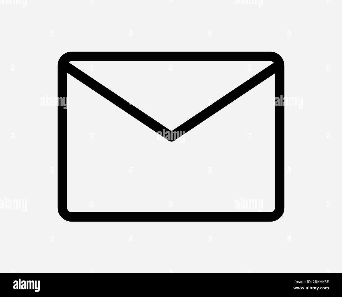 Lettera lettera lettera lettera e-mail corrispondenza messaggio postale Post Memo comunicazione aziendale nero sagoma sottile simbolo simbolo Vector Web AP Illustrazione Vettoriale