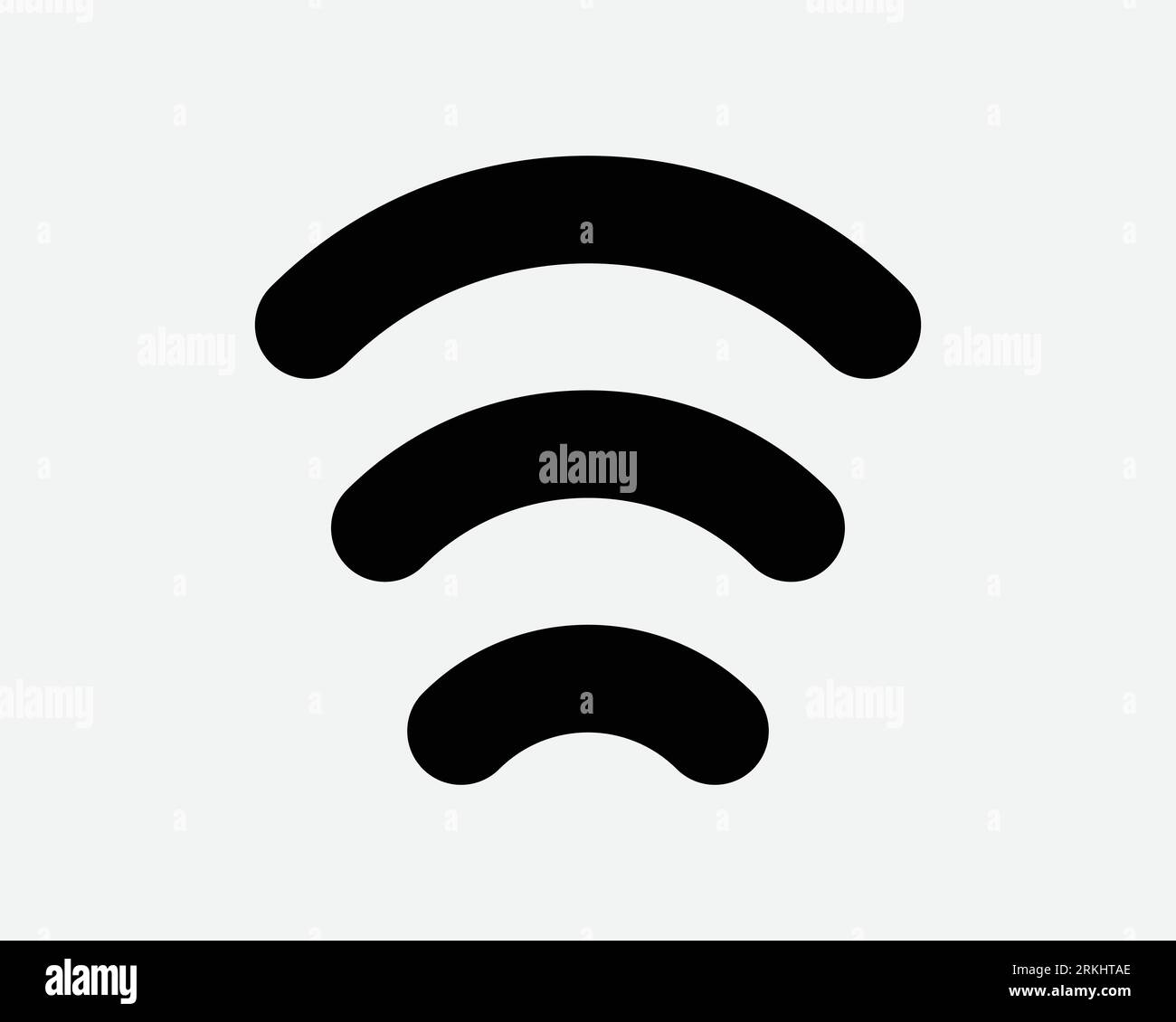 Icona del segnale di rete dati WIFI connessione Internet RSS Connect comunicazione wireless Podcast trasmissione nero bianco forma vettore Clipart simbolo Illustrazione Vettoriale
