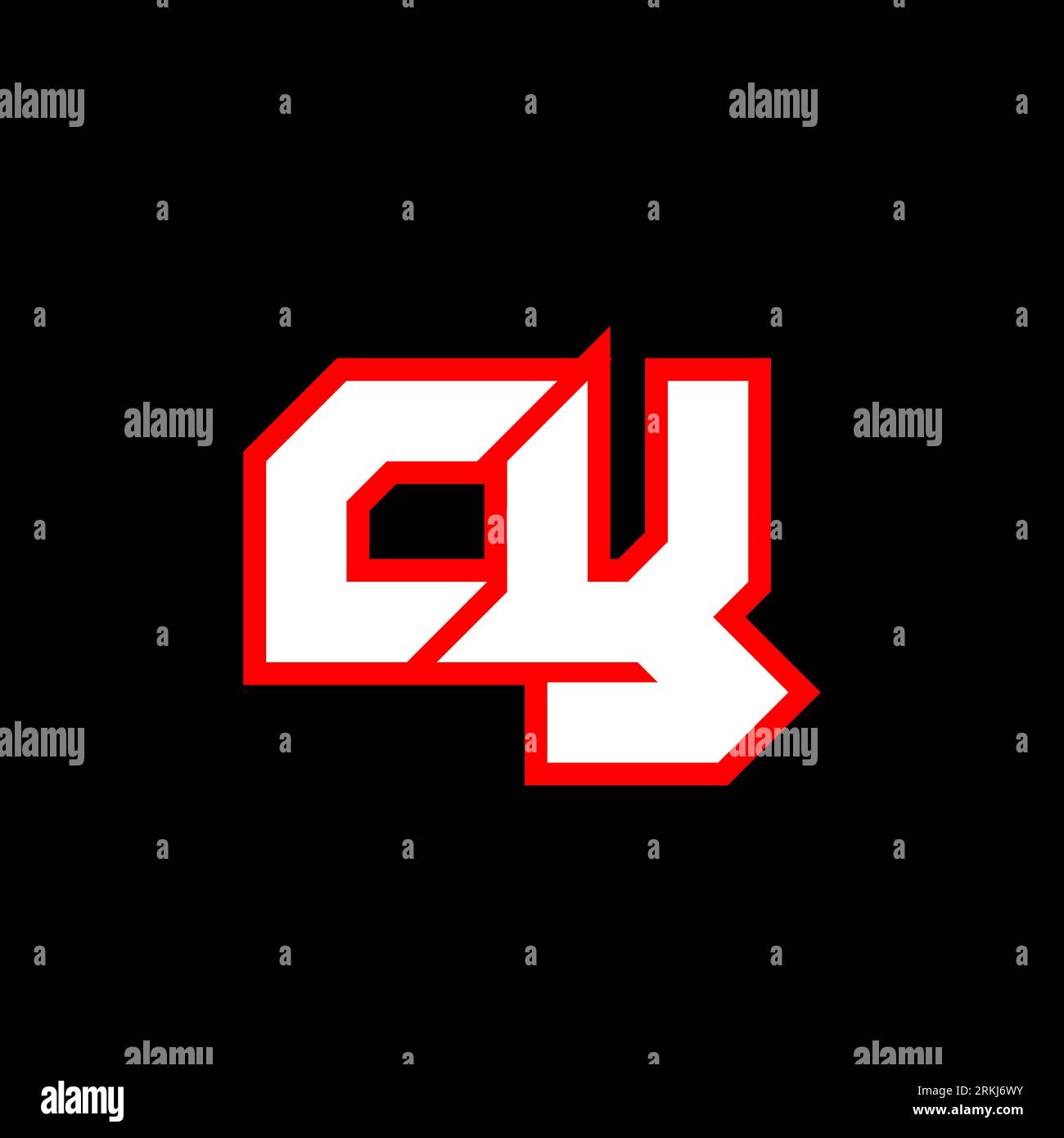 Design del logo CY, design iniziale della lettera CY con stile fantascientifico. Logo CY per gioco, esport, tecnologia, digitale, Community o Business. C Y sport Modern Ita Illustrazione Vettoriale