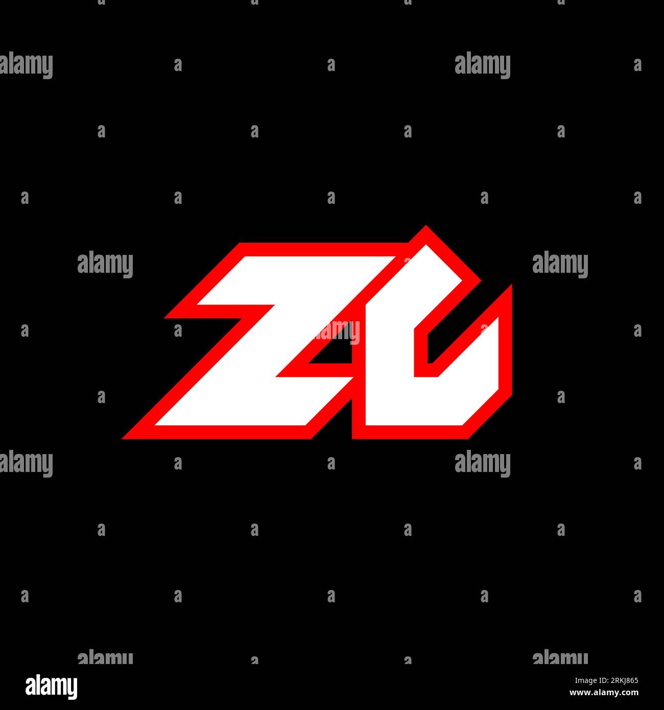 Logo ZL, lettera ZL iniziale con stile fantascientifico. Logo ZL per gioco, esport, tecnologia, digitale, Community o Business. Z L sport Modern Ita Illustrazione Vettoriale