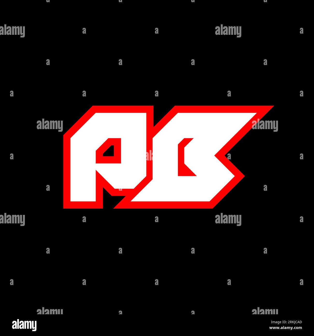 Logo PB, lettera PB iniziale con stile fantascientifico. Logo PB per gioco, esport, tecnologia, digitale, Community o Business. P B sport Modern Ita Illustrazione Vettoriale