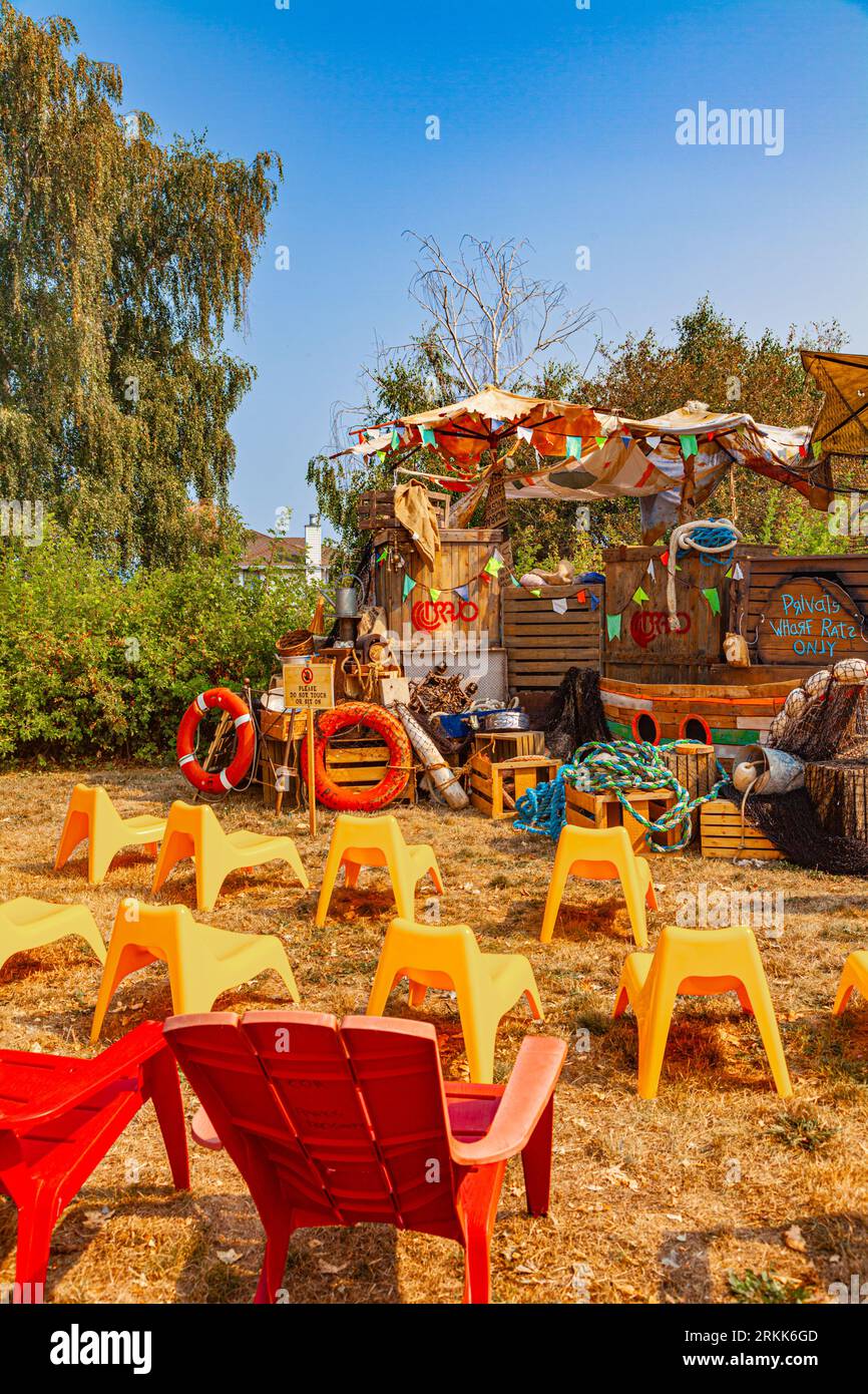 Spettacolo per bambini al Richmond Maritime Festival nella British Columbia Canada Foto Stock