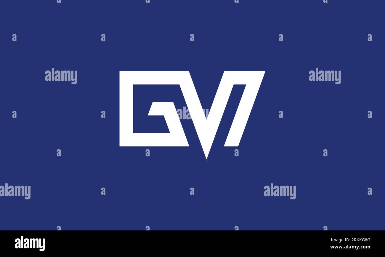 Elegante logo monogramma art minimalista. Eccezionale professionale, di tendenza, fantastico logo grafico VG GV Initial Based Alphabet Icon. Logo Premium Business su f Illustrazione Vettoriale