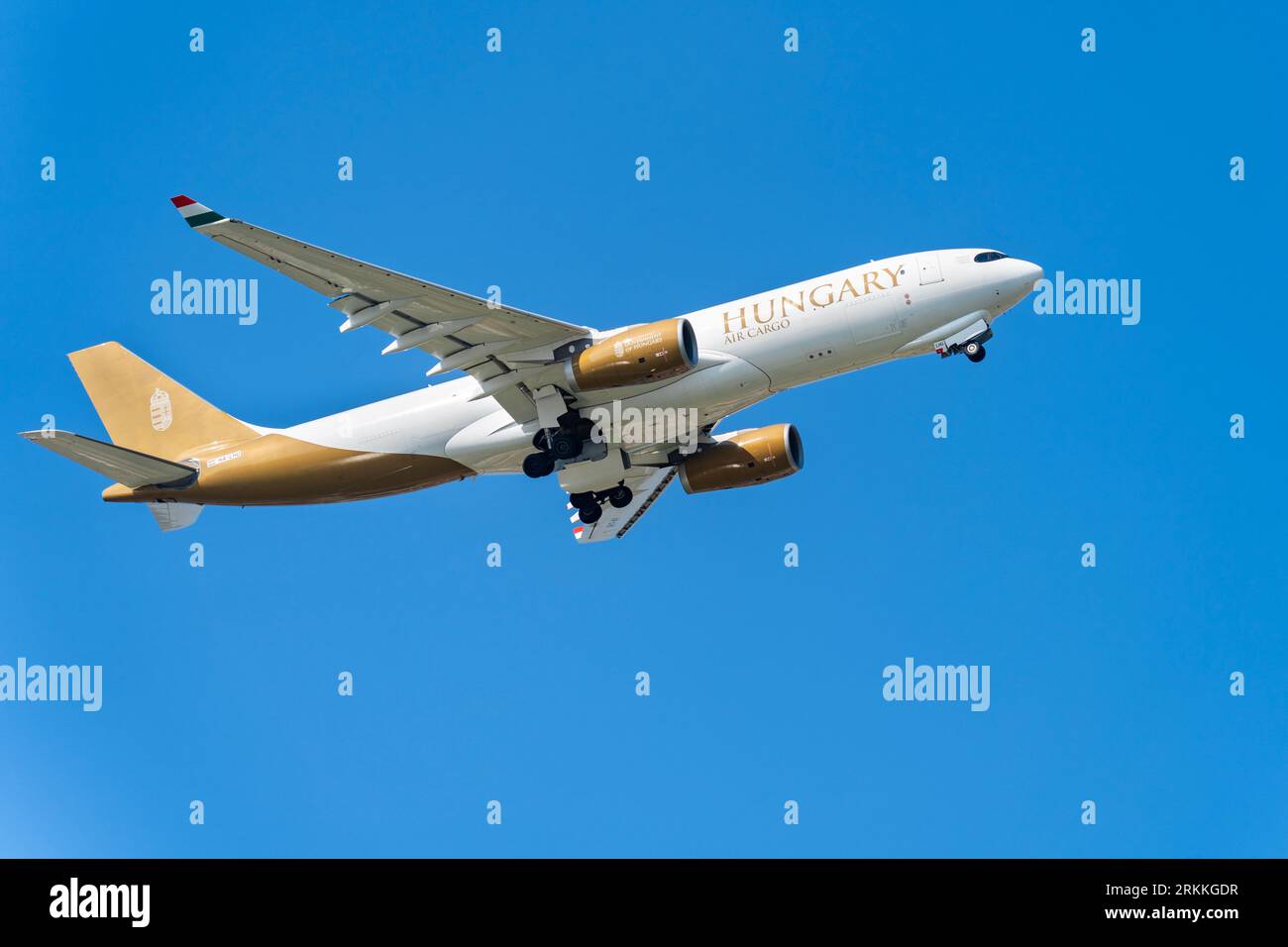 Airbus A330 del Ministero degli affari Esteri ungherese alla celebrazione dello Stato ungherese del 20.08.2023 Foto Stock