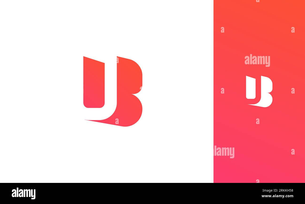 Logo UB lettera creativa . Lettera UB iniziali logo design . design con logo pulito e moderno Illustrazione Vettoriale