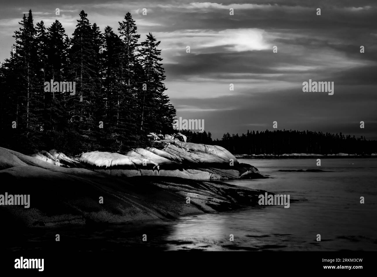 Tramonto vicino a Stonington, Maine. Foto Stock