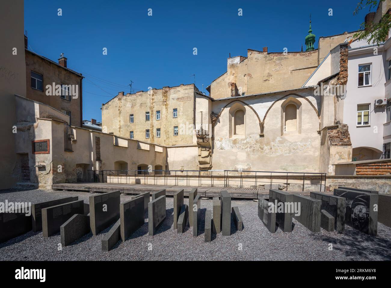 Sinagoga della Rosa d'Oro e Memoriale della perpetuazione - Leopoli, Ucraina Foto Stock