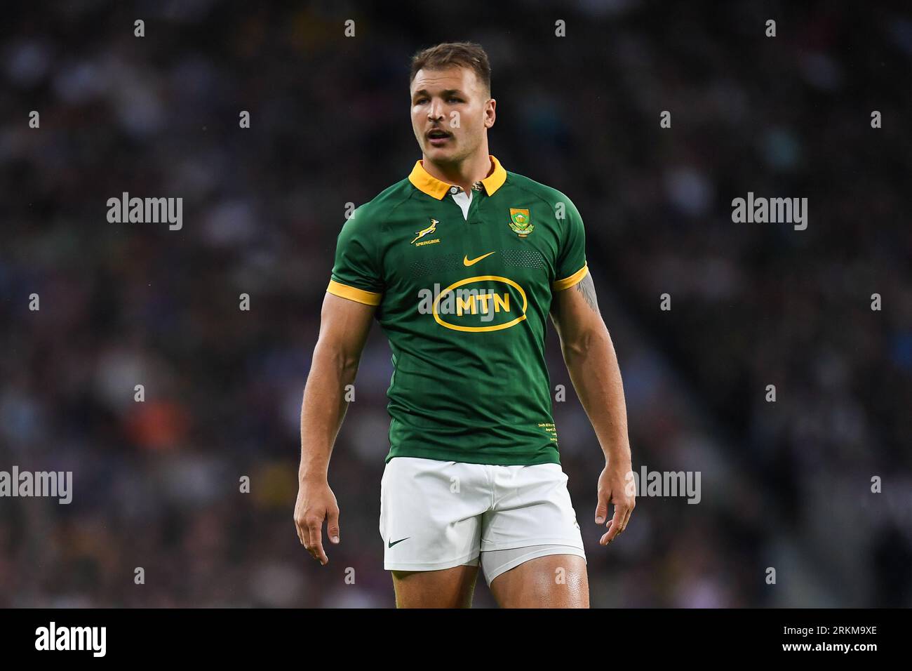 Andre Esterhuizen del Sud Africa durante la partita internazionale Sud Africa vs nuova Zelanda al Twickenham Stadium, Twickenham, Regno Unito, 25 agosto 2023 (foto di Mike Jones/News Images) Foto Stock