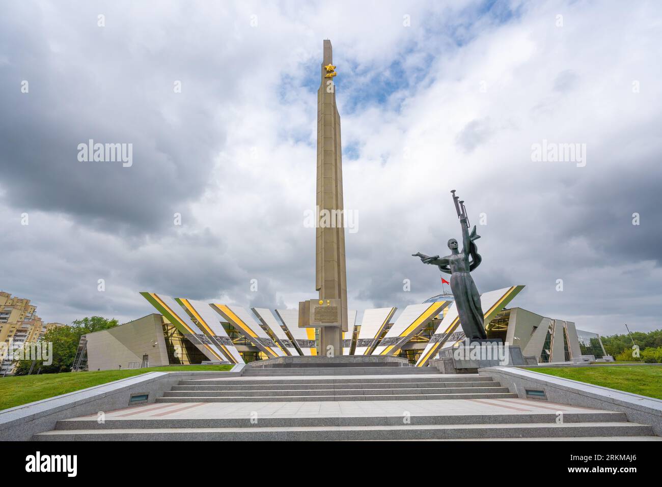 Museo della grande Guerra Patriottica e Obelisco della città degli eroi - Minsk, Bielorussia Foto Stock