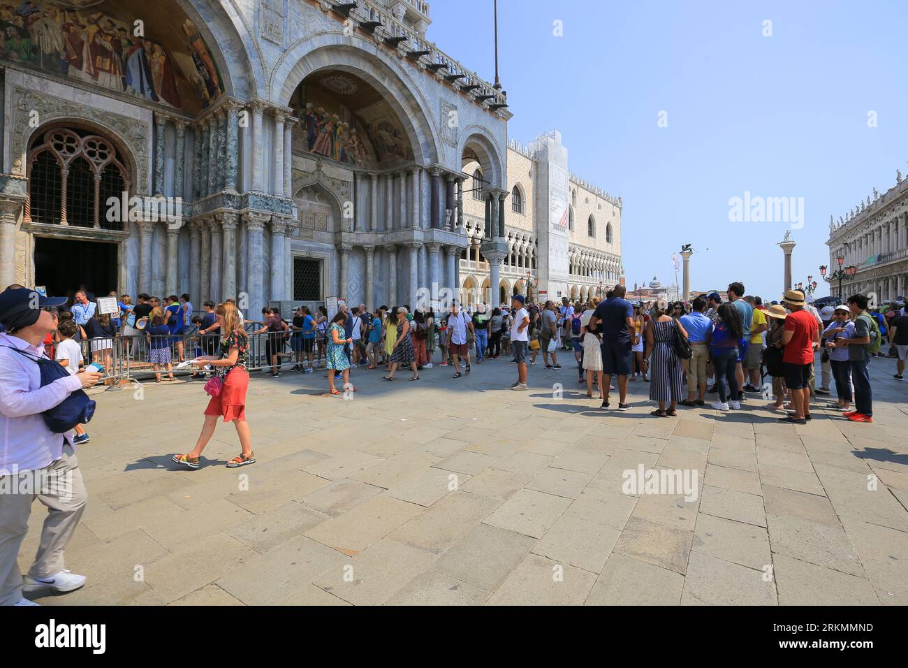 Piazza San Marco a Venezia in estate Foto Stock