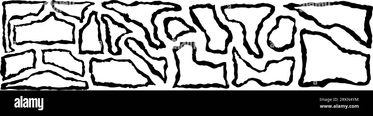 Carta strappata con strisce di strappo ed effetti di strappo. Pezzi vecchi e spigolosi, grunge grunge grunge e frammenti per un aspetto rotto. Illustrazioni vettoriali piatte isolate Illustrazione Vettoriale