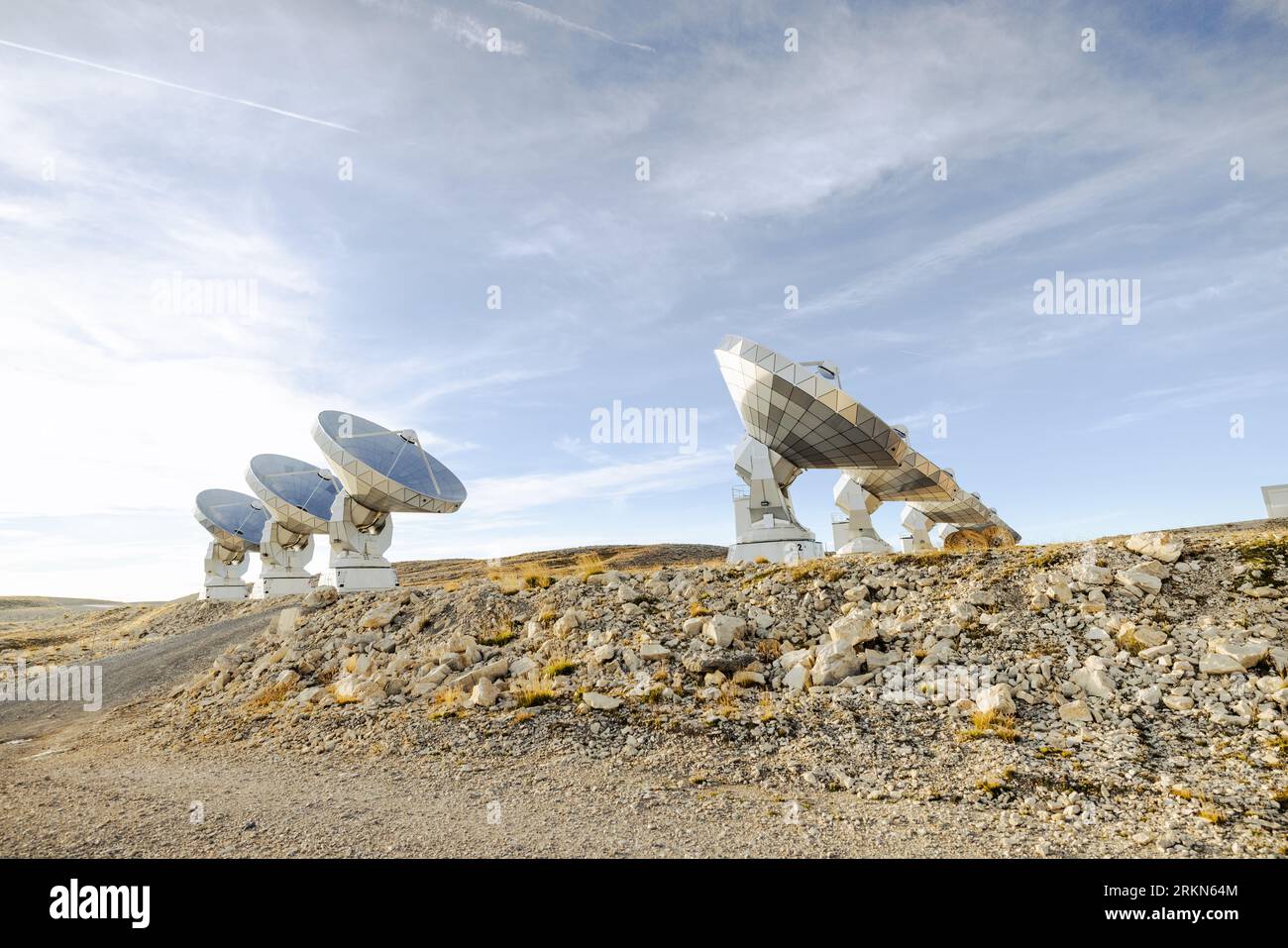 Observatoire NOEMA, plateau de Bure, Devoluy, Francia Foto Stock