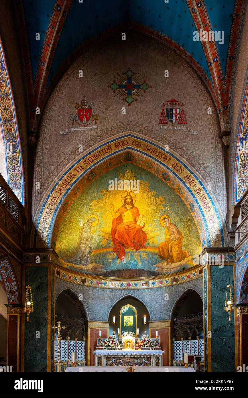 Interno della Chiesa di Sant'Alfonso di Liguori, Roma, Italia Foto Stock