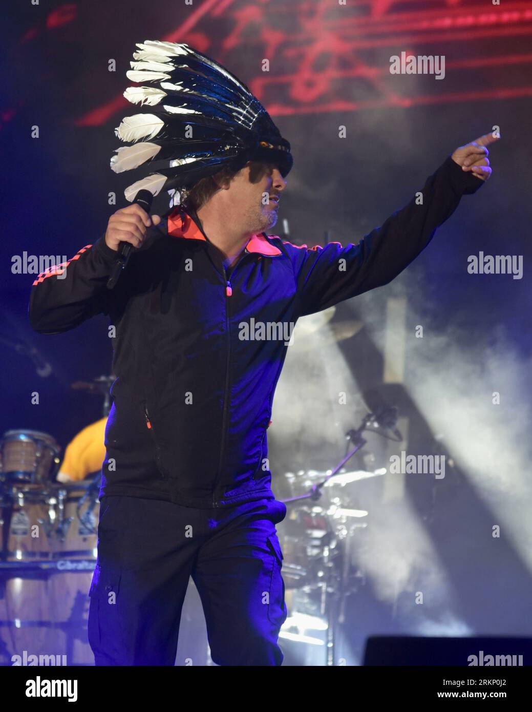 Victorious Festival, Portsmouth/Southsea, 25 agosto 2023, Jamiroquai headliner venerdì sera al Victorious Festival, Southsea, credito: Graham Tarrant/Alamy Live News Foto Stock