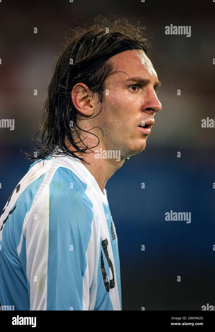 Lionel messi nel torneo olimpico di calcio del 2008 Foto Stock