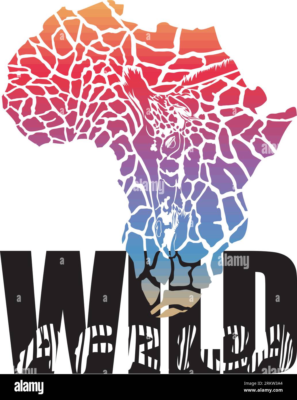 La natura dell'Africa Illustrazione Vettoriale