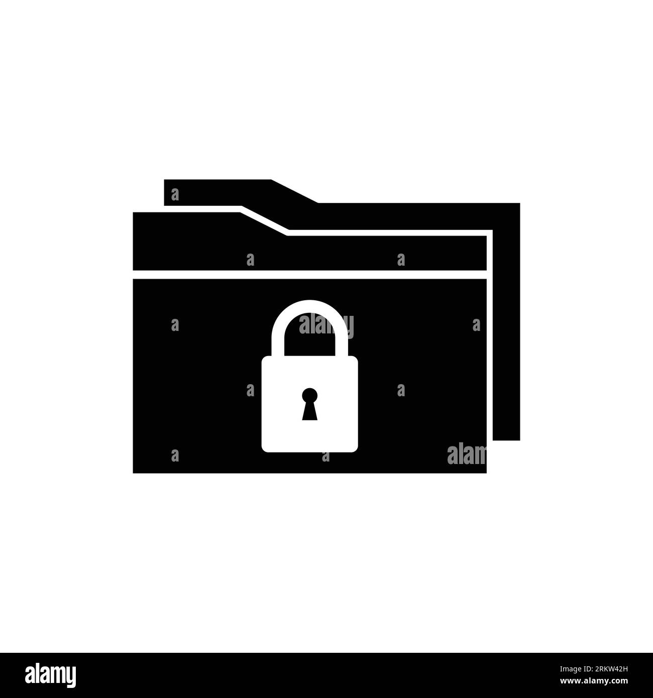 Icona del documento isolata su sfondo bianco. Simbolo cartella moderno, semplice, vettoriale, icona per la progettazione di siti Web, app mobile, interfaccia utente. Illustrazione vettoriale Illustrazione Vettoriale