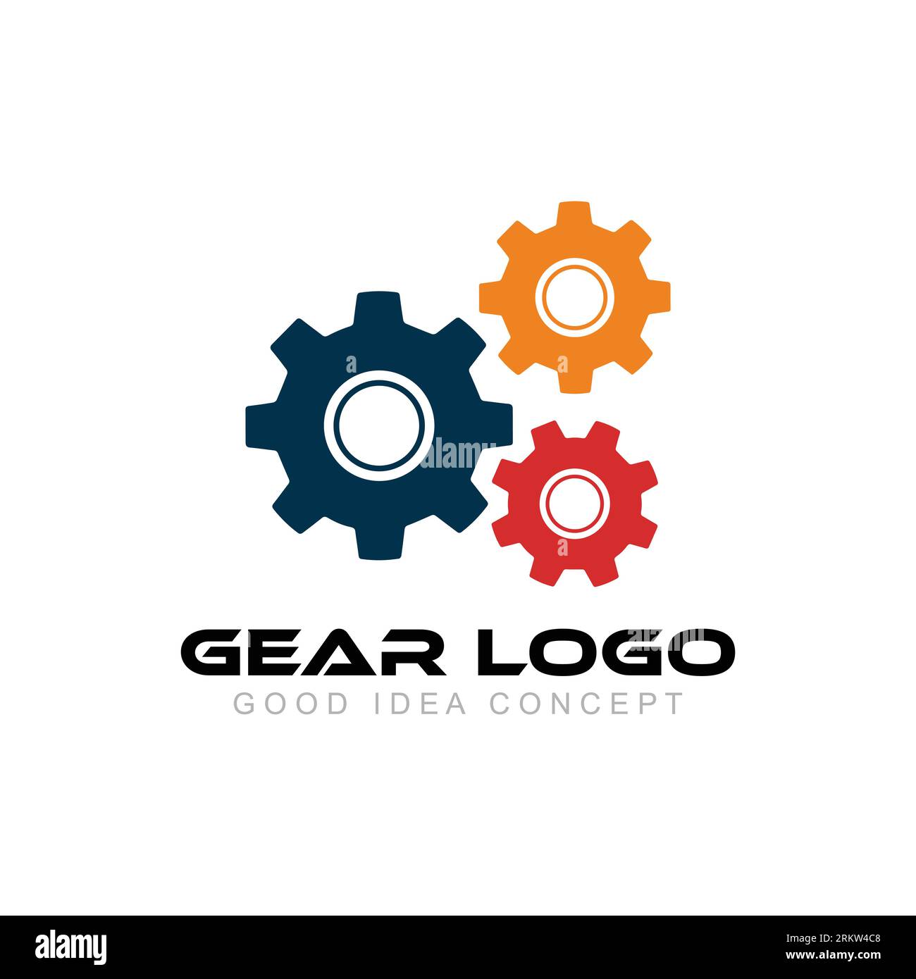 Icona logo Gear Design Vector Illustrazione Vettoriale