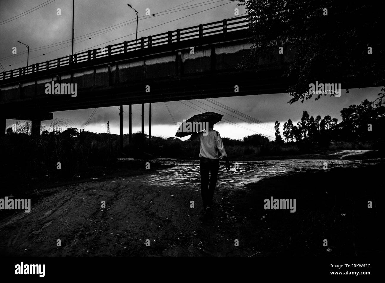 Foto esclusiva del Rainy Day, cielo nuvoloso, questa immagine è stata scattata il 14 settembre 2022, da Ruhitpur, Bangladesh Foto Stock