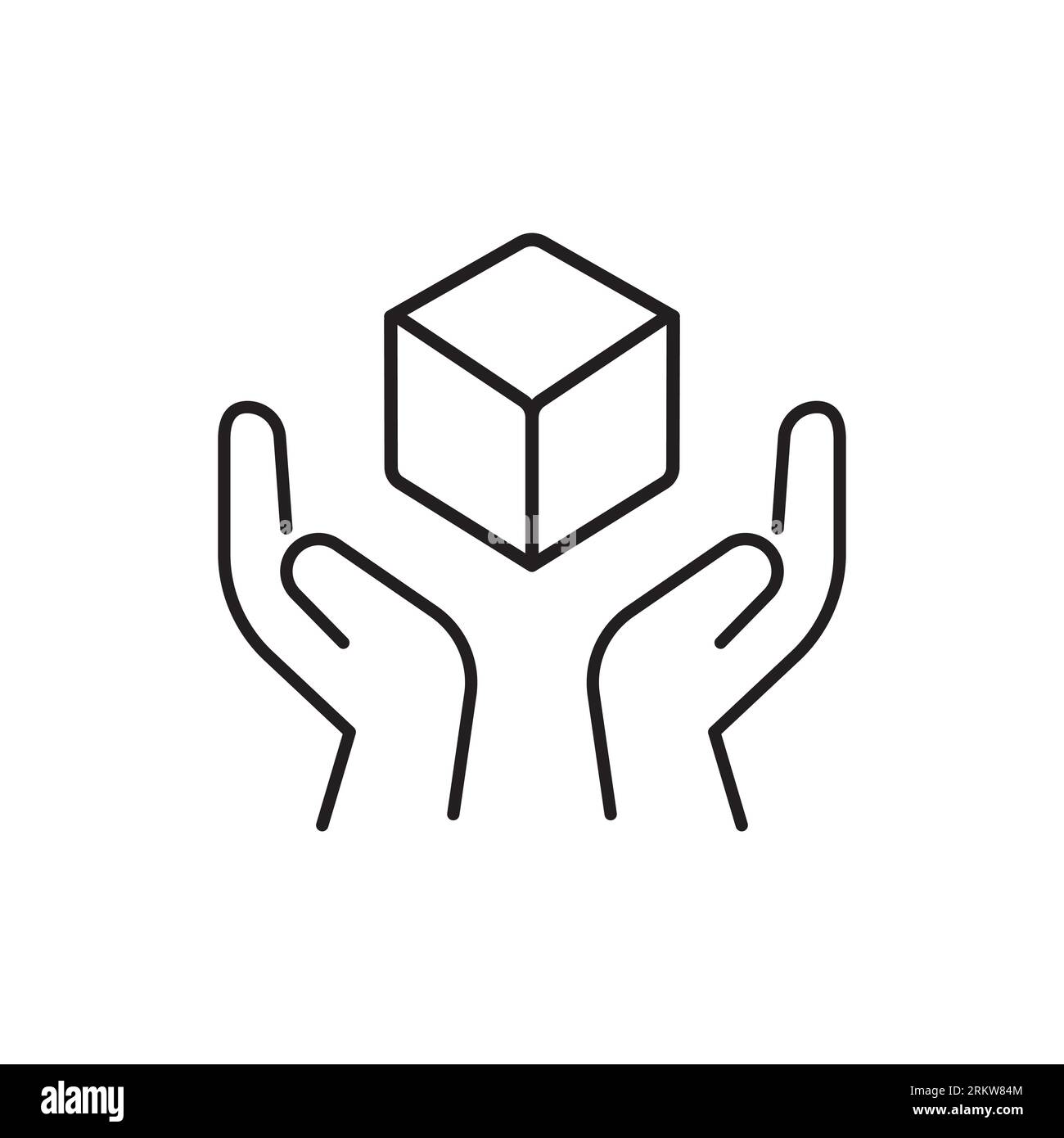 maneggiare con cura fragile icon vector Illustrazione Vettoriale