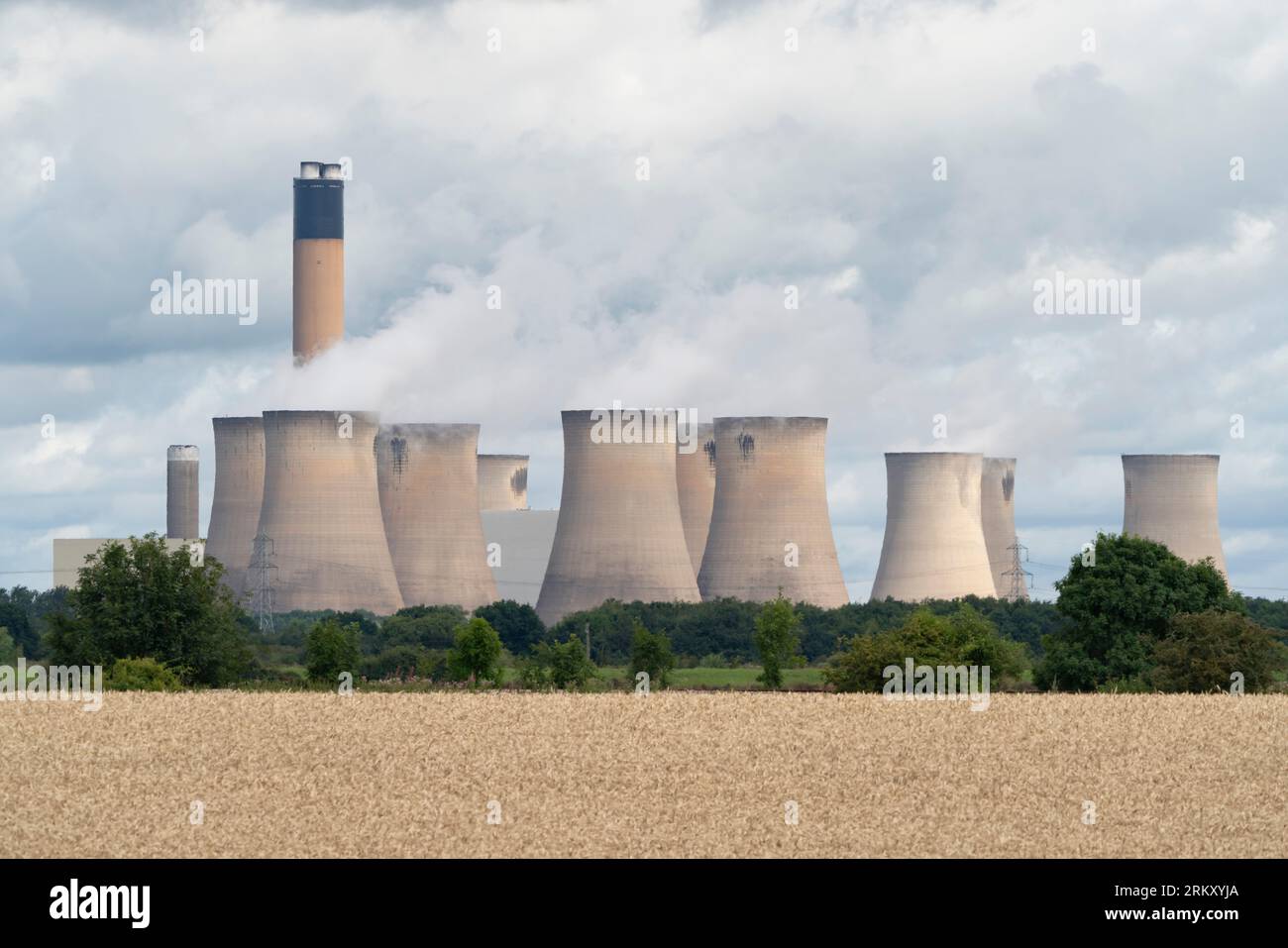 Drax Power Station, South Yorkshire, Regno Unito. 27 luglio 2023. Fotografia di Richard Holmes. Foto Stock